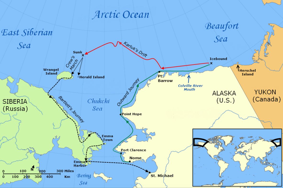 The journey and drift of the Karluk